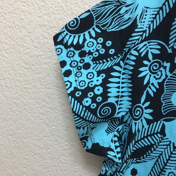 Croft&Barrow Petite Small Blue/Black Stretch Top - Picture 4 of 5